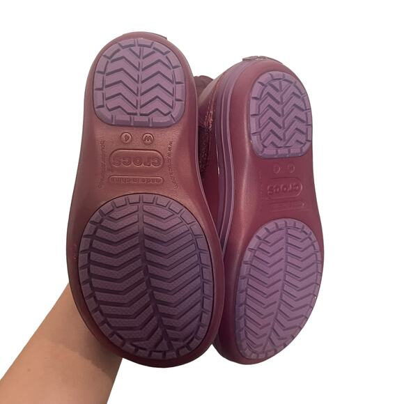 Crocs Youth Girls Size 4 Crocband Purple Winter Snow Boots - Picture 10 of 10